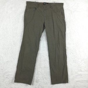 Detailed Mens Pants Straight Leg Taupe Brown‎ Textured Pocket Regular Fit 38x32